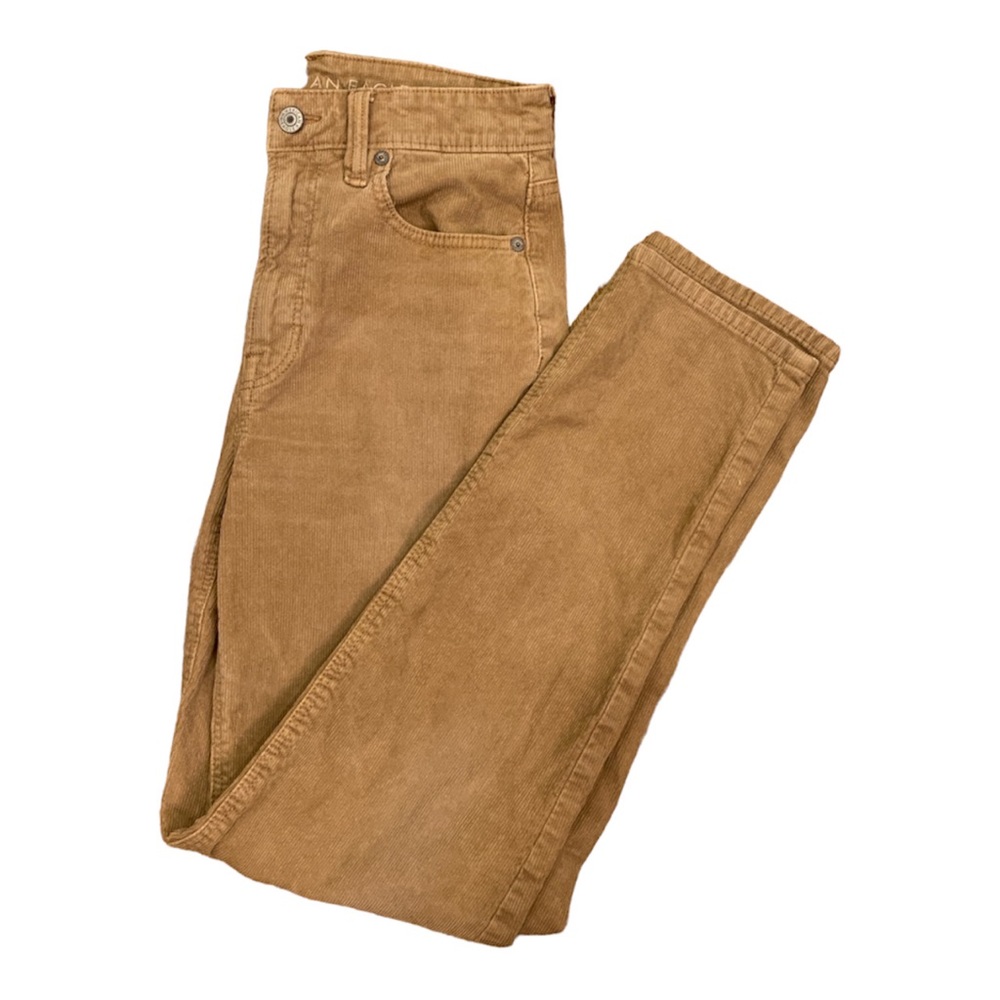 american eagle corduroy khaki mom jean size long 2